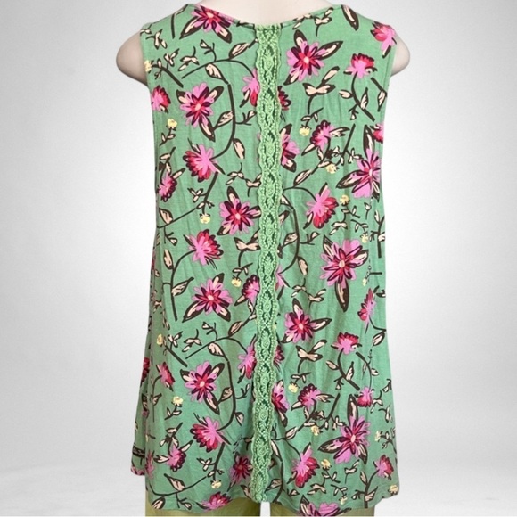 Matilda Jane Weekend Getaway Tank Top Green + Floral SZ M - Picture 4 of 6